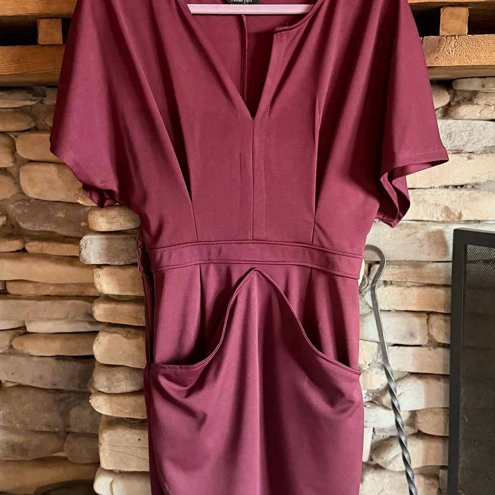 Chic Wine Mini Dress